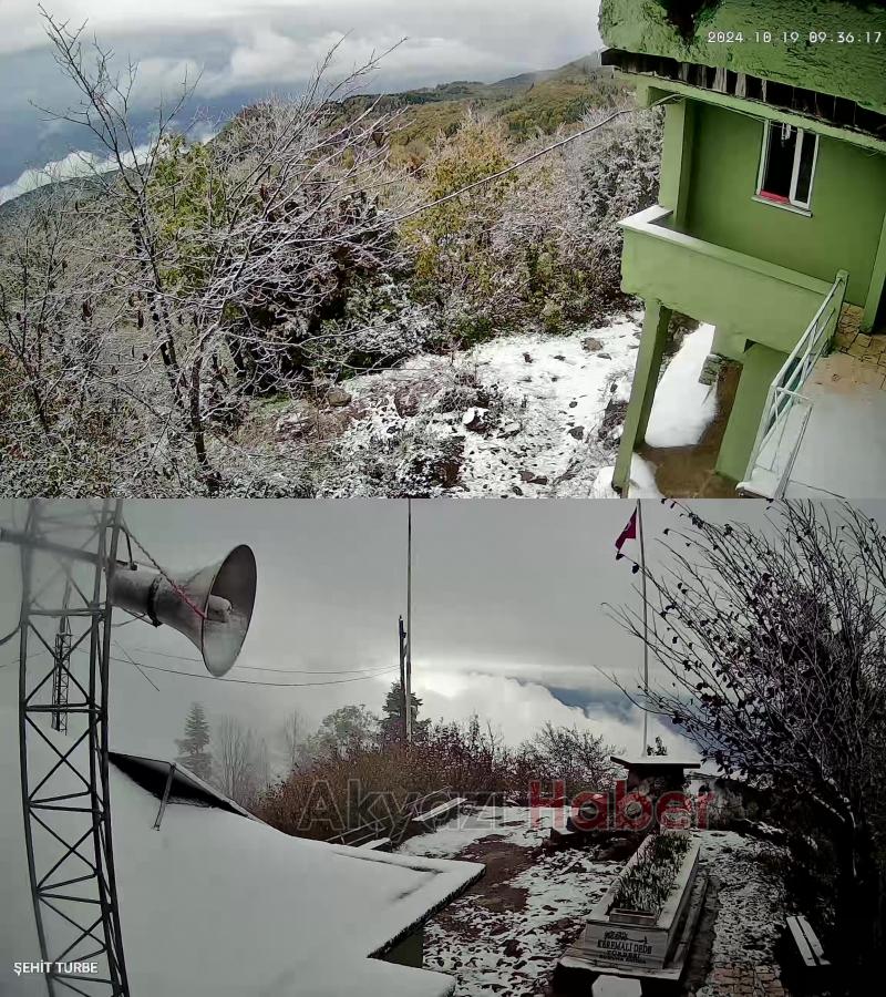 Akyazı'nın yüksek kesimleri karla kaplandı