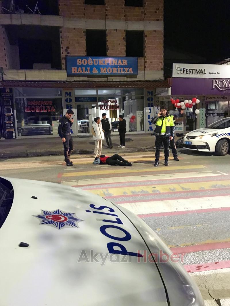 Elektrikli bisikletten düşen kadın yaralandı