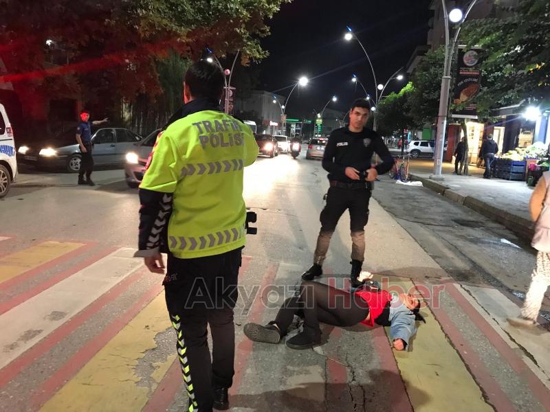 Elektrikli bisikletten düşen kadın yaralandı