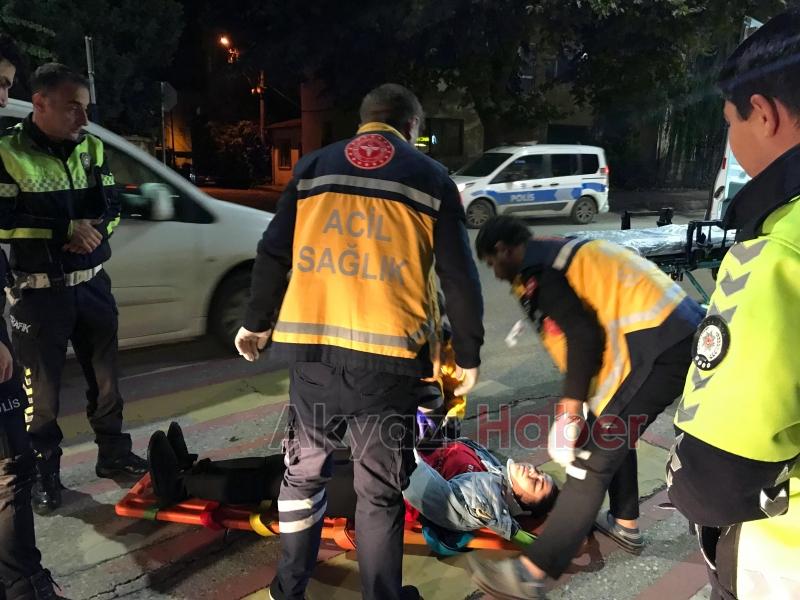 Elektrikli bisikletten düşen kadın yaralandı