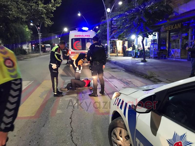 Elektrikli bisikletten düşen kadın yaralandı