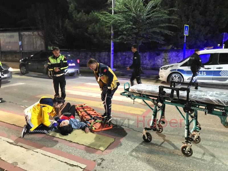 Elektrikli bisikletten düşen kadın yaralandı