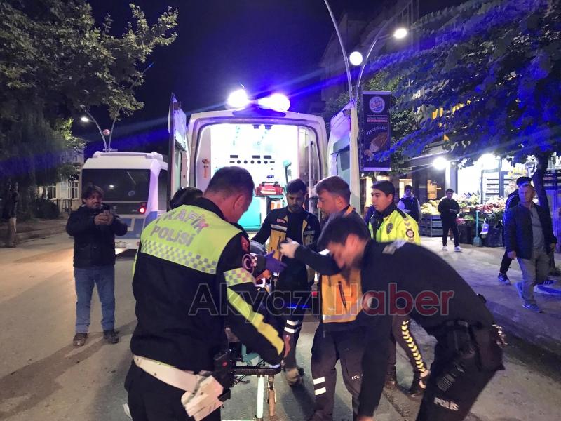 Elektrikli bisikletten düşen kadın yaralandı