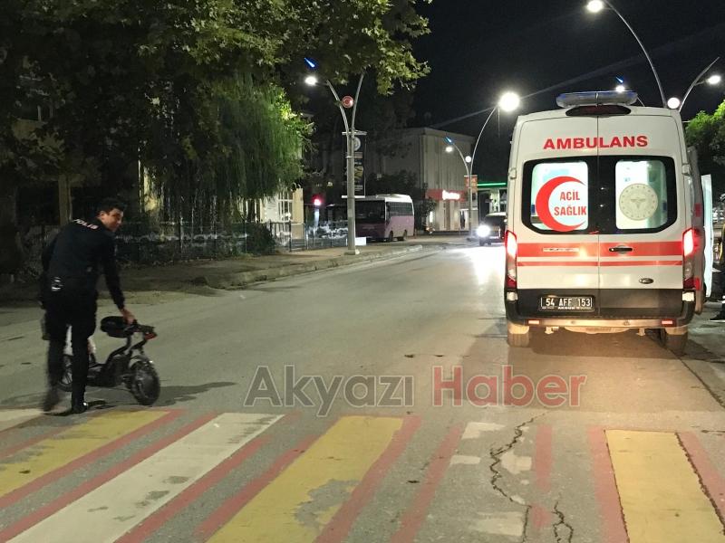 Elektrikli bisikletten düşen kadın yaralandı