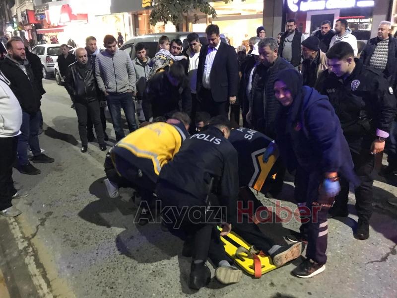 Bisikletlinin çarptığı yaşlı adam yaralandı