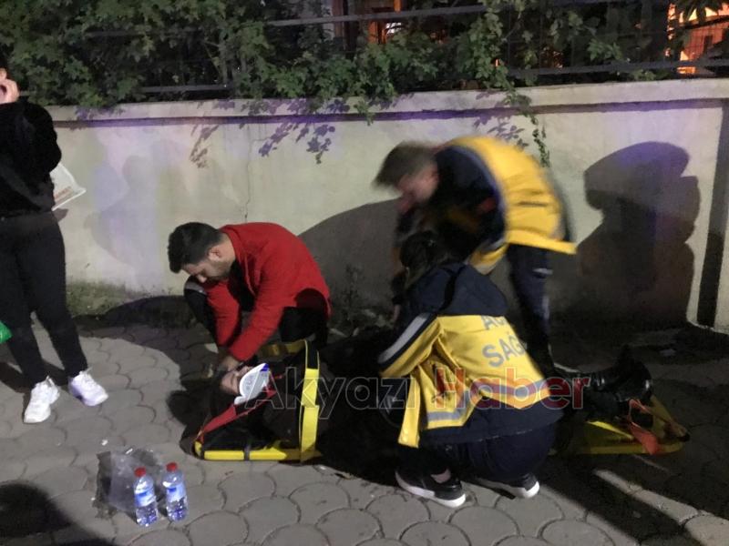 Akyazı da zincirleme kaza 2 yaralı