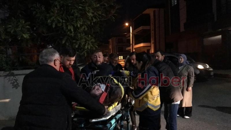 Akyazı da zincirleme kaza 2 yaralı