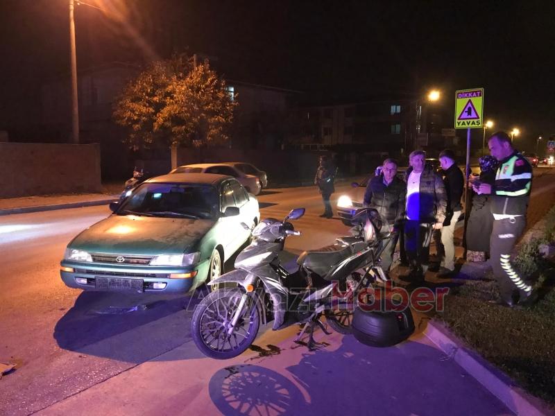 Kasisle önlem alınan caddede kaza