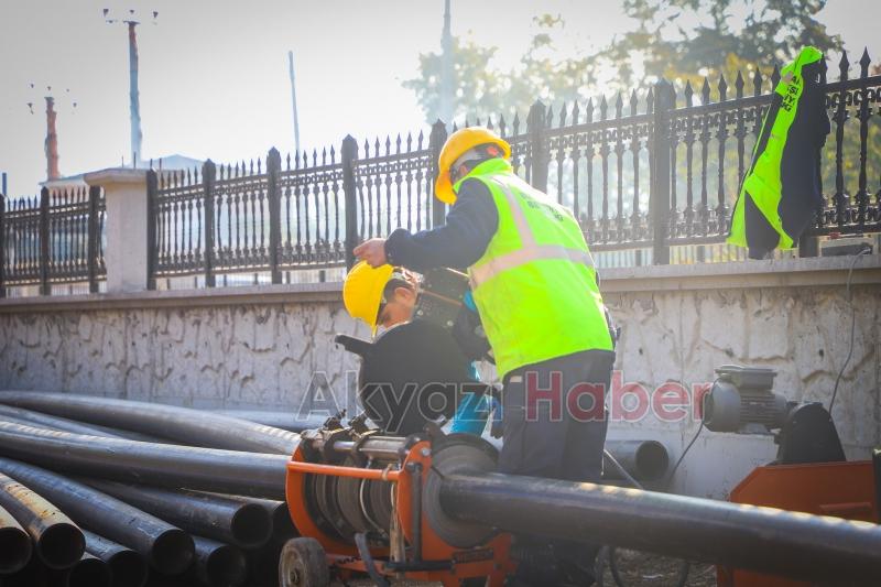 Karacasu Caddesi’nne içme suyu ve yağmur suyu hattı
