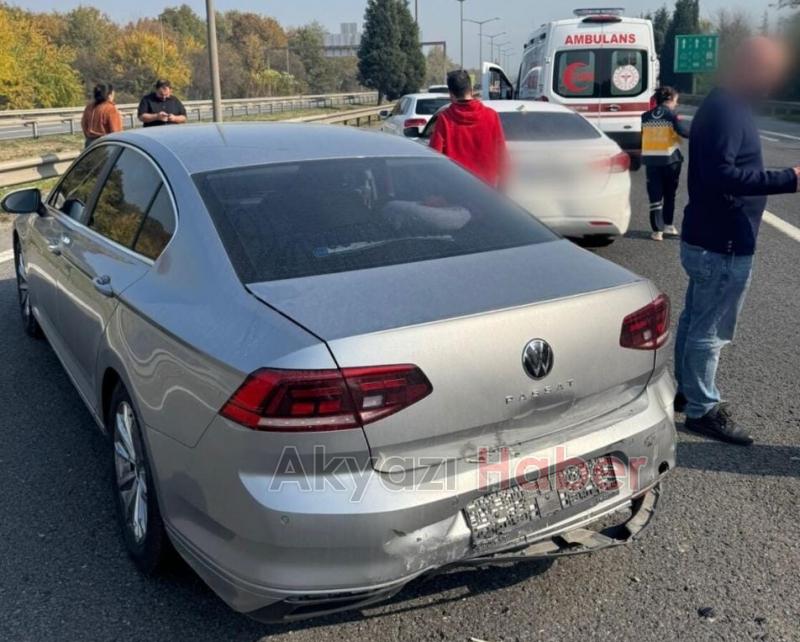 TEM'de 7 araçlı kaza: 4 yaralı