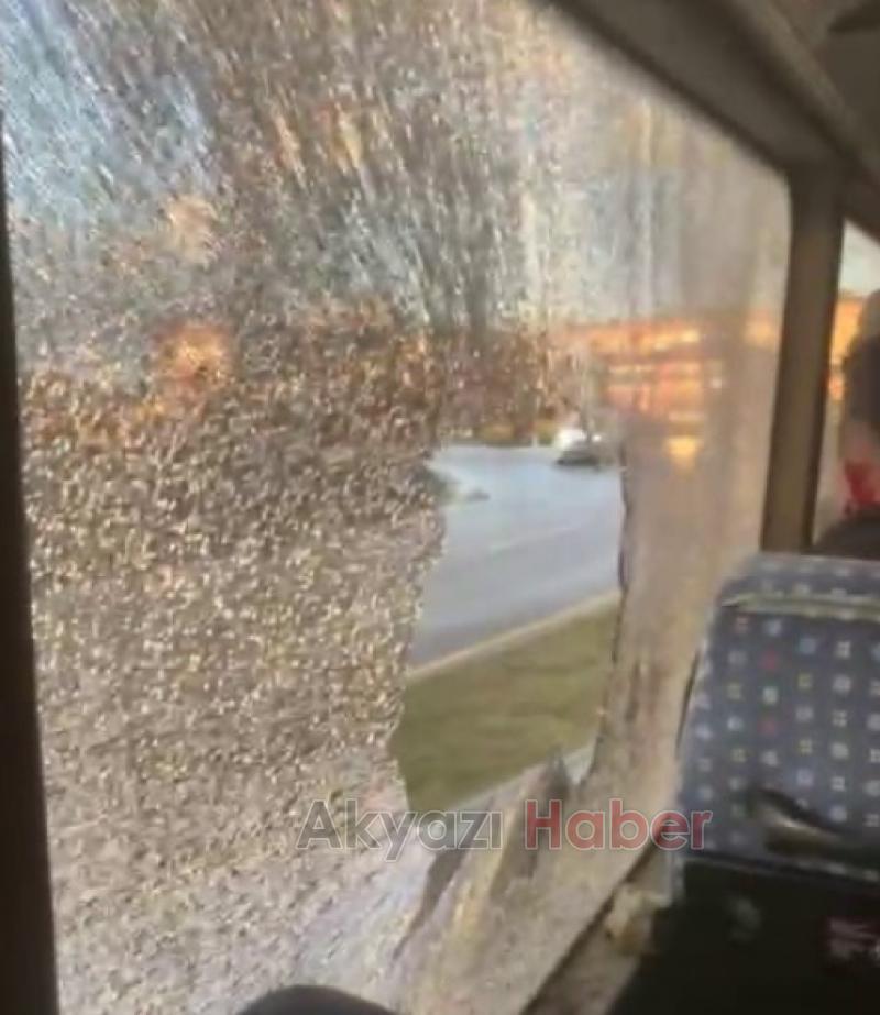 Takım otobüsüne taşlı saldırı