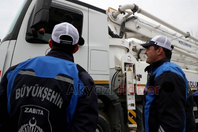 Sakarya'da ağır tonajlı araçlara yönelik denetim
