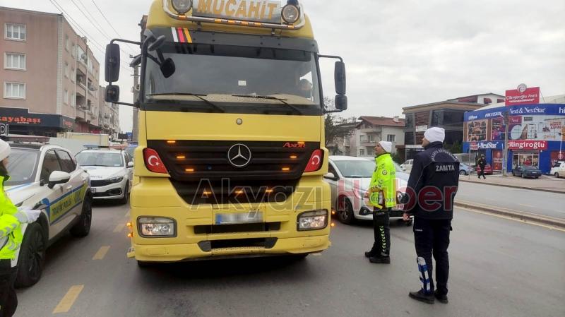 Sakarya'da ağır tonajlı araçlara yönelik denetim