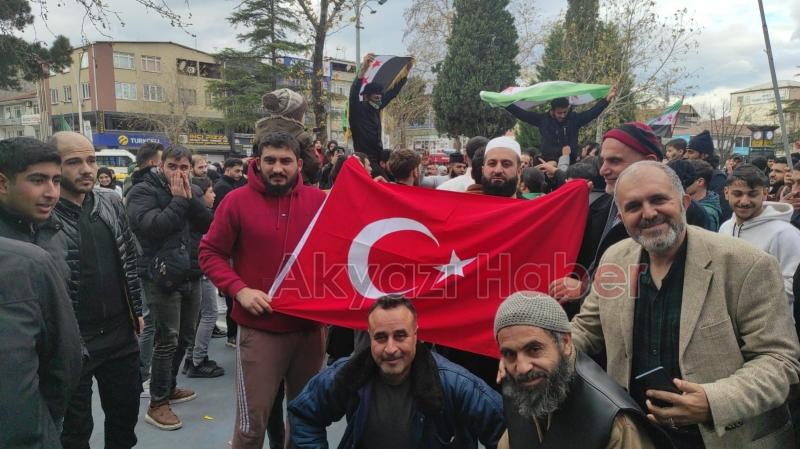 Akyazı daki Suriyeliler kutlama yaptı