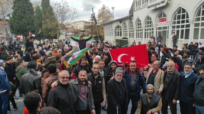 Akyazı daki Suriyeliler kutlama yaptı