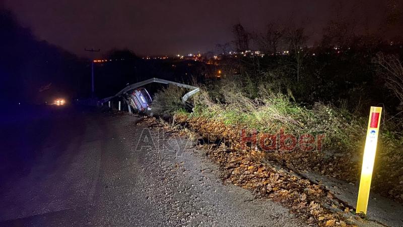 Cip bariyerlere girdi 1 yaralı