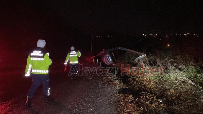 Cip bariyerlere girdi 1 yaralı