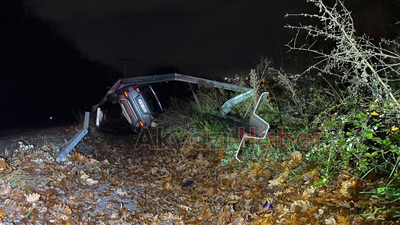 Cip bariyerlere girdi 1 yaralı