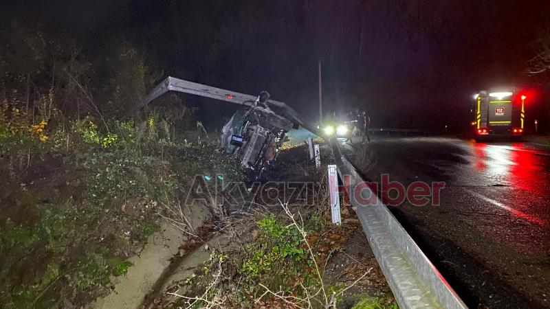 Cip bariyerlere girdi 1 yaralı