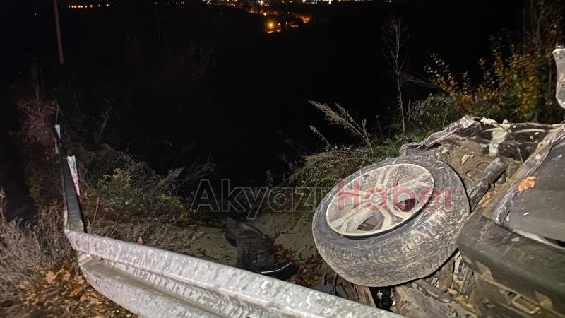 Cip bariyerlere girdi 1 yaralı