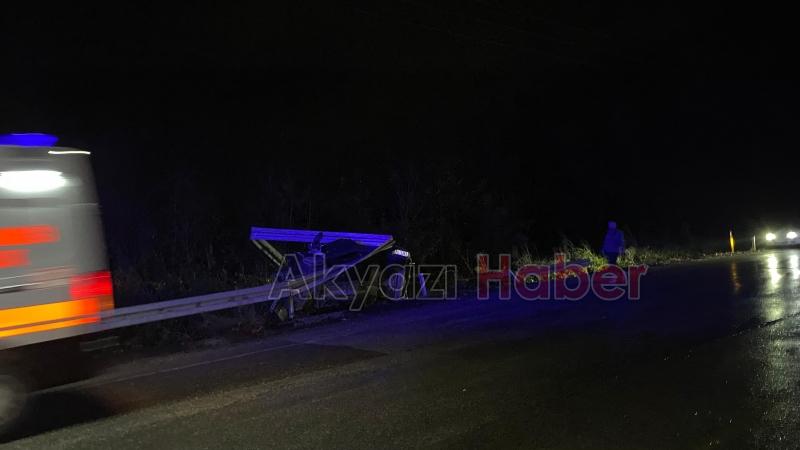 Cip bariyerlere girdi 1 yaralı