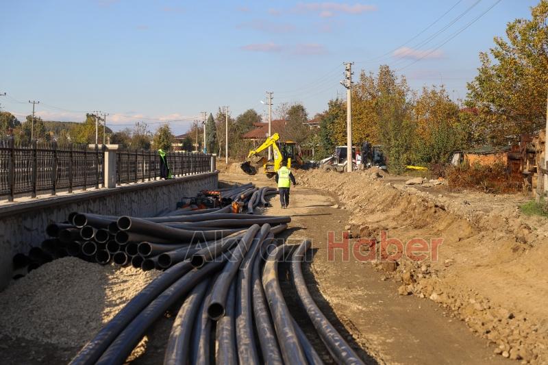 Karacasu Caddesi’nde altyapı tamam
