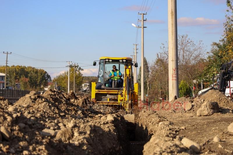 Karacasu Caddesi’nde altyapı tamam