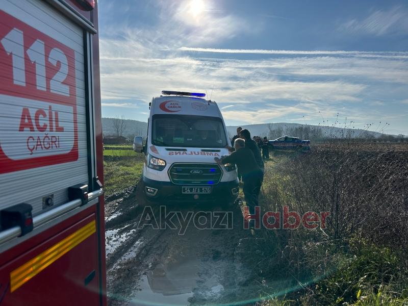 Traktör devrildi, rops demiri hayatını kurtardı