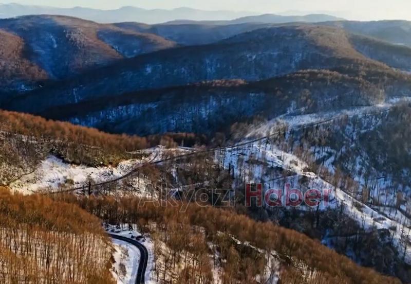 Sakarya'da karla gelen güzellik