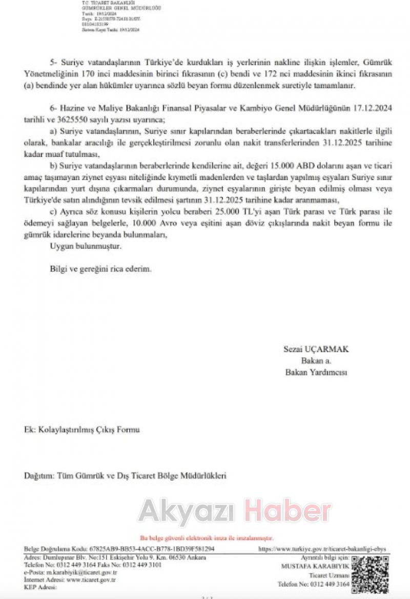 Suriyelilerin ülkelerine dönüş işlemlerini hızlandırmak için genelge yayınlandı