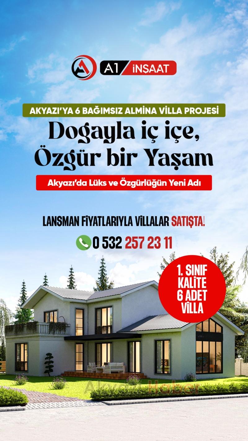 Akyazı’nın Modern Yüzü: A1 İnşaat Almina Villaları Satışta!