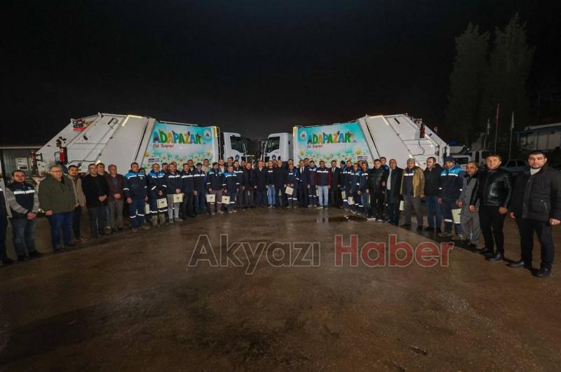 Alemdar, Işıksu ve Atalay, yeni yılı temizlik işçileriyle karşıladı