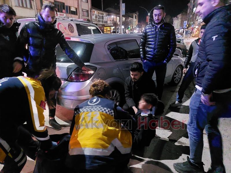 Bisikletli çocuk kazada yaralandı