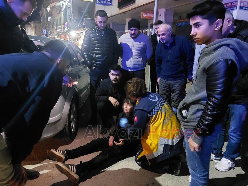 Bisikletli çocuk kazada yaralandı