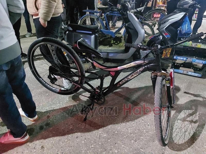 Bisikletli çocuk kazada yaralandı