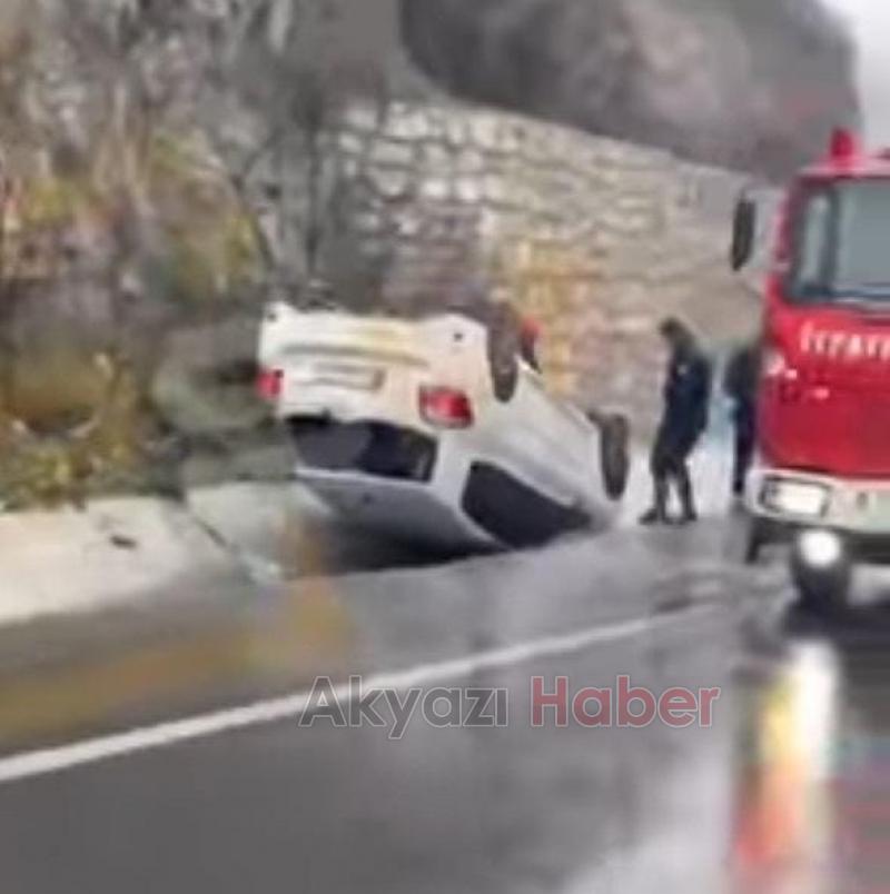 Otomobil takla attı tır makasladı