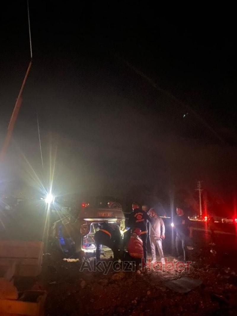 D-100'de otomobil takla attı