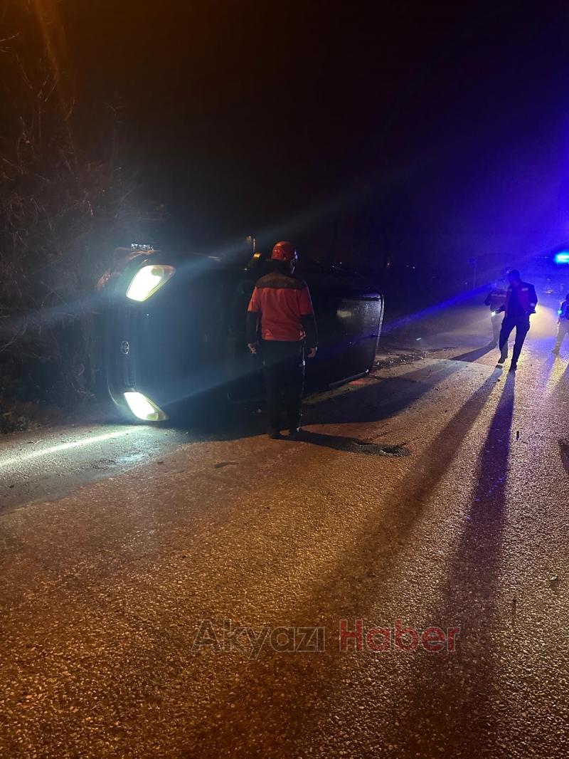 Cip devrildi ekipler sürücüyü aradı