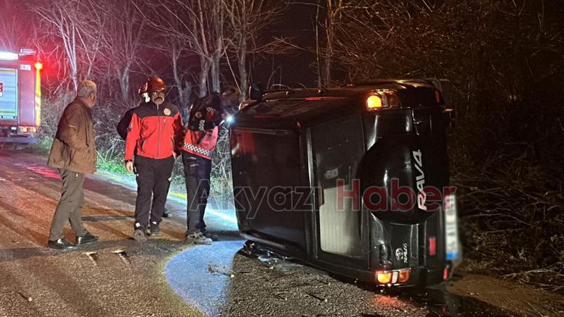 Cip devrildi ekipler sürücüyü aradı