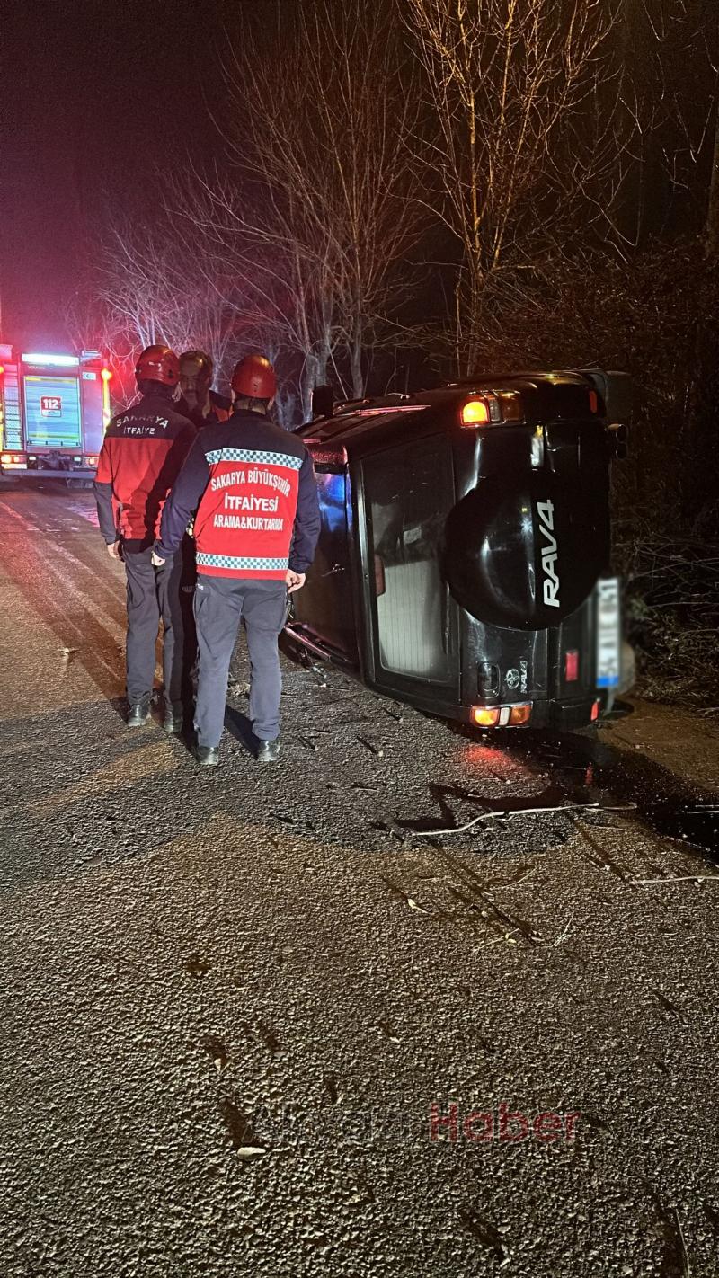 Cip devrildi ekipler sürücüyü aradı