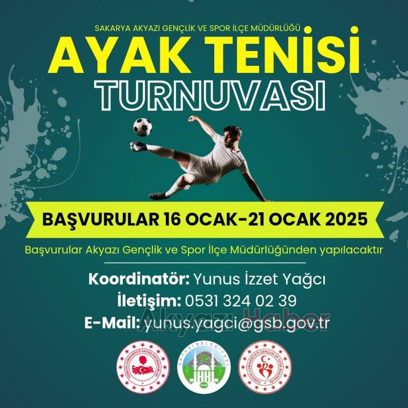 Akyazı'da Ayak Tenisi Turnuvası düzenlenecek