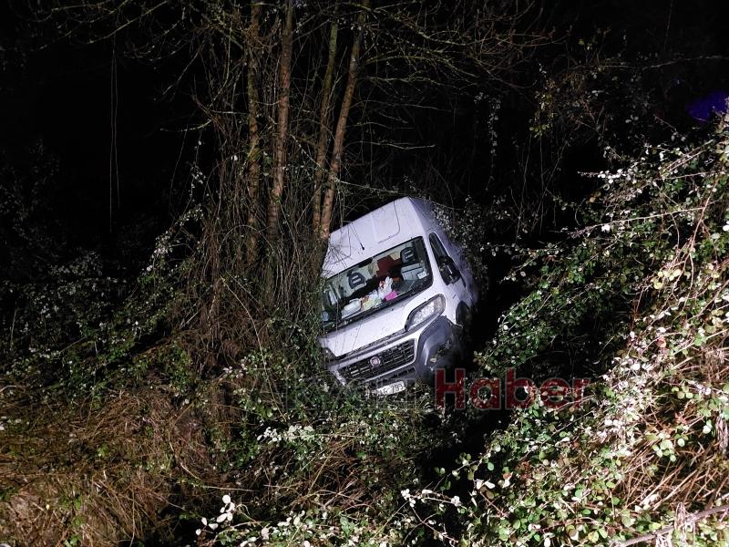 Panelvan minibüs kaza yaptı 2 yaralı