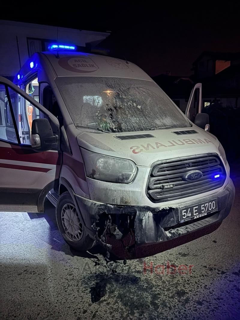 Hastaya müdahale sırasında ambulansta yangın çıktı