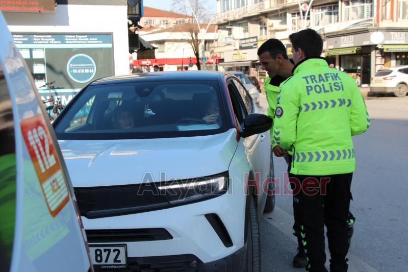 Akyazıda trafik denetimi