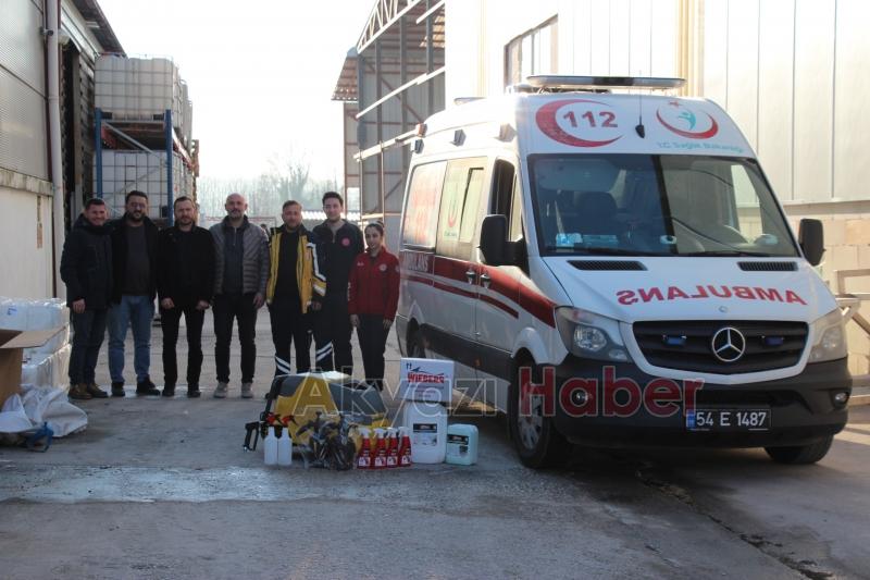 Akyazılı iş insanlarından anlamlı hediye