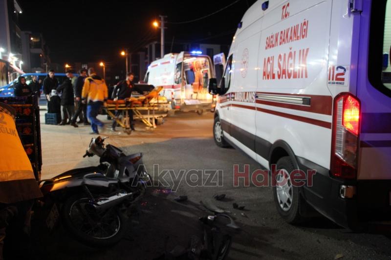 Şehit Furkan Çelik Caddesi nde kaza 3 yaralı