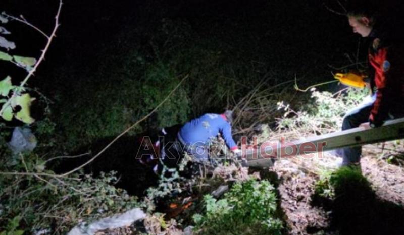 Dere yatağına düşen kişiyi itfaiye kurtardı