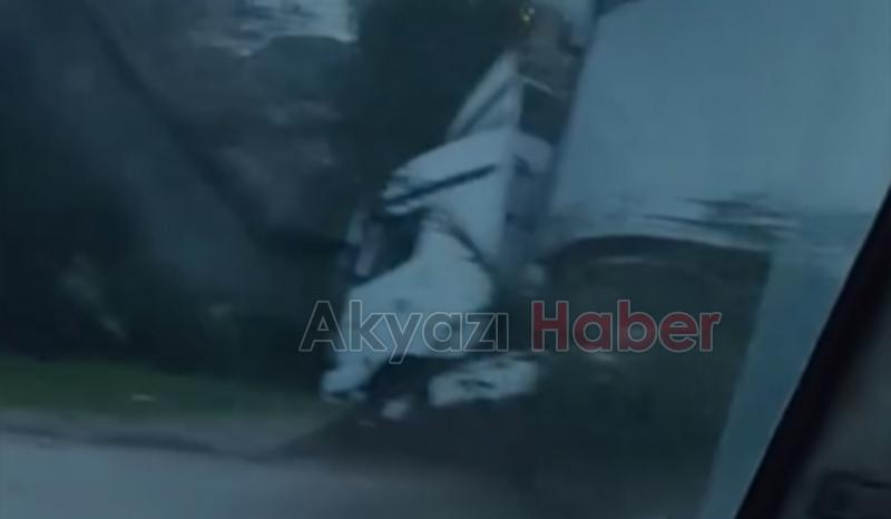 Otoyolda korkutan kaza