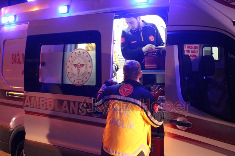 Otomobil ile çarpışan motosikletli yaralandı