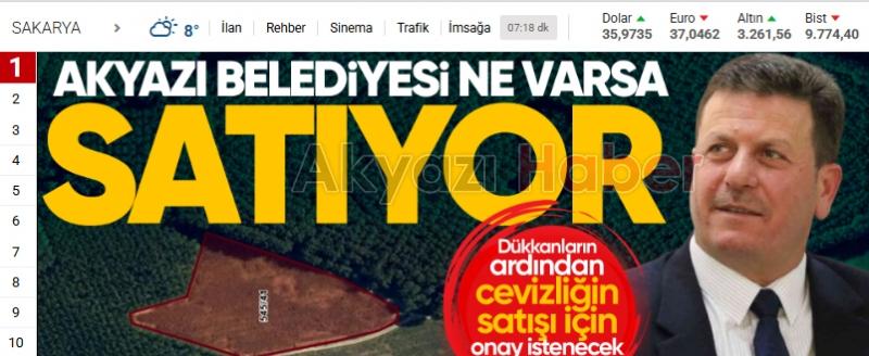 Akyazı Belediyesi Sakarya gündeminde; Adeta emlak ofisi